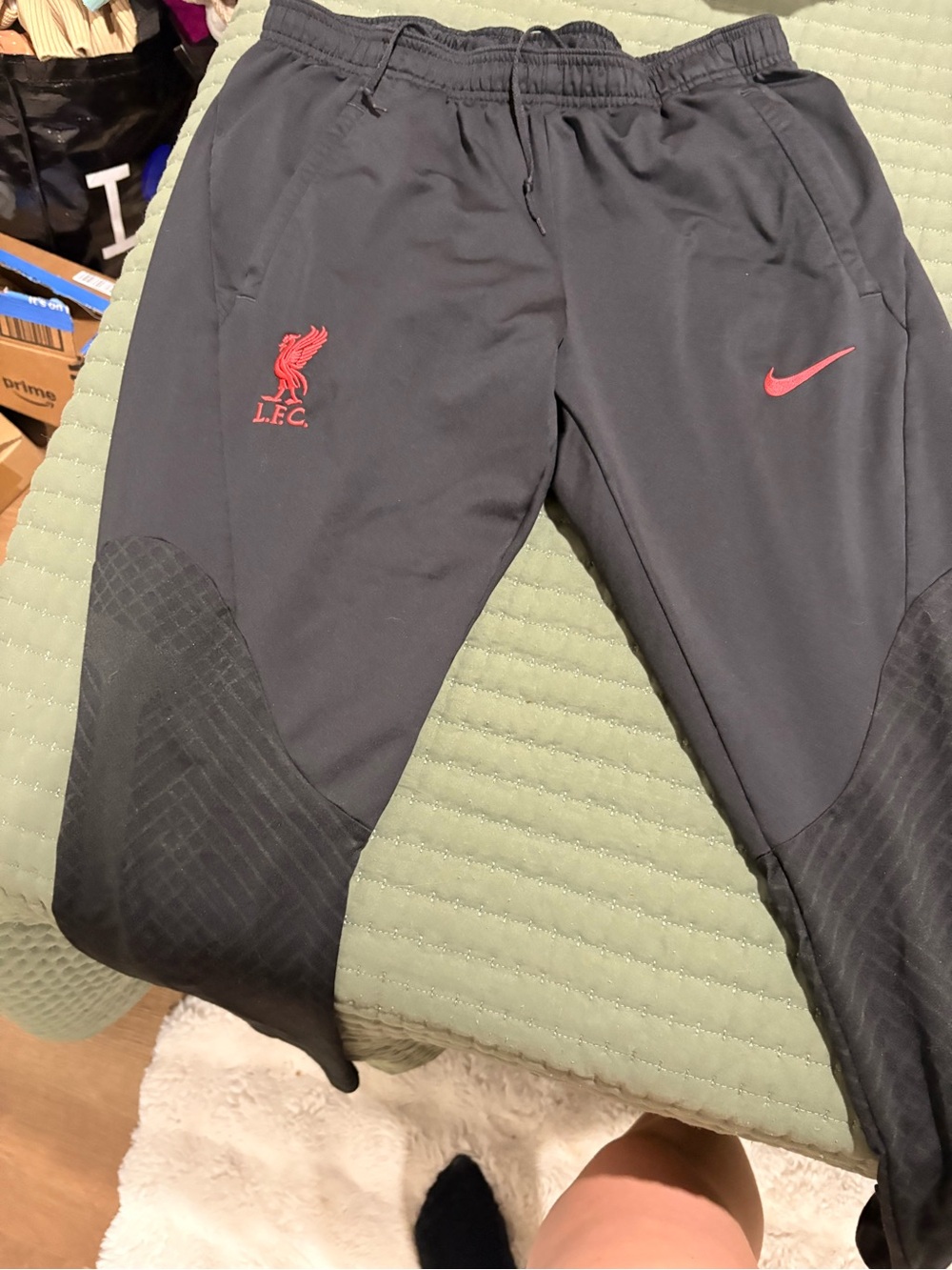 Nike  Black Liverpool FC Training Joggers with Red Accents